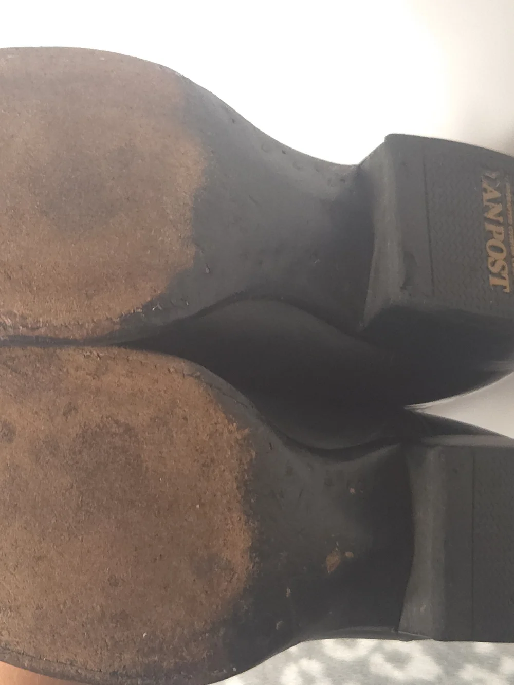 Vintage Dan Post Black Leather Cowboy Boots